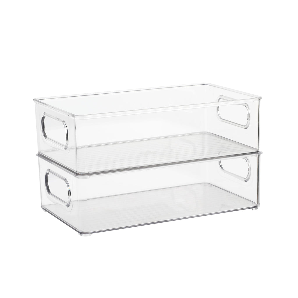 Clear Fridge and Pantry Storage Bins