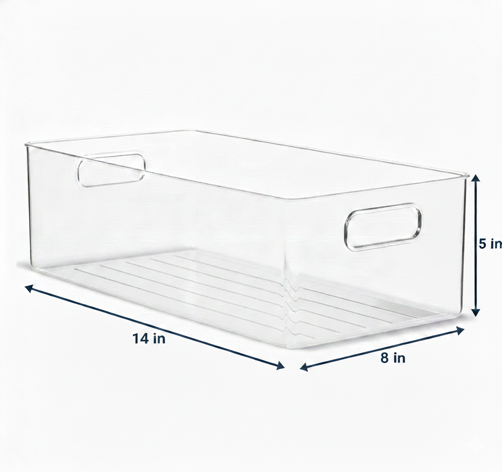 Clear Fridge and Pantry Storage Bins