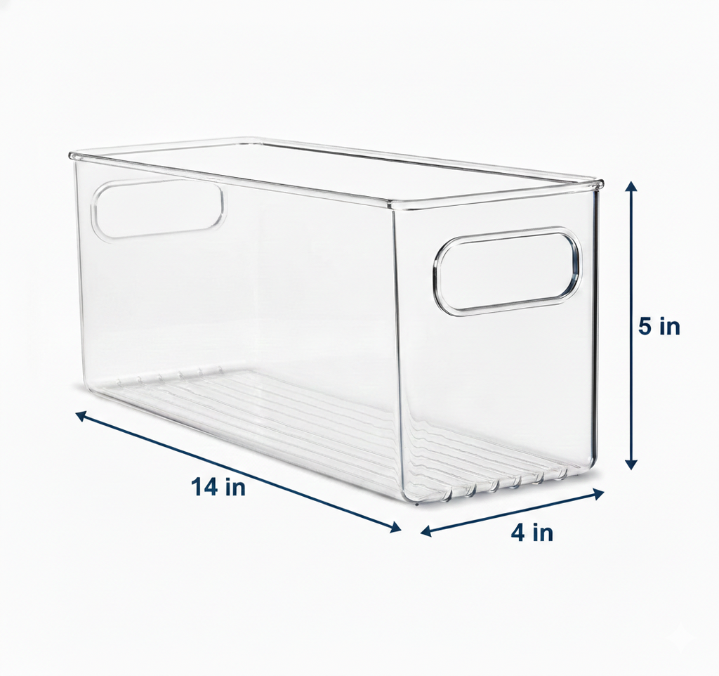 Clear Fridge and Pantry Storage Bins