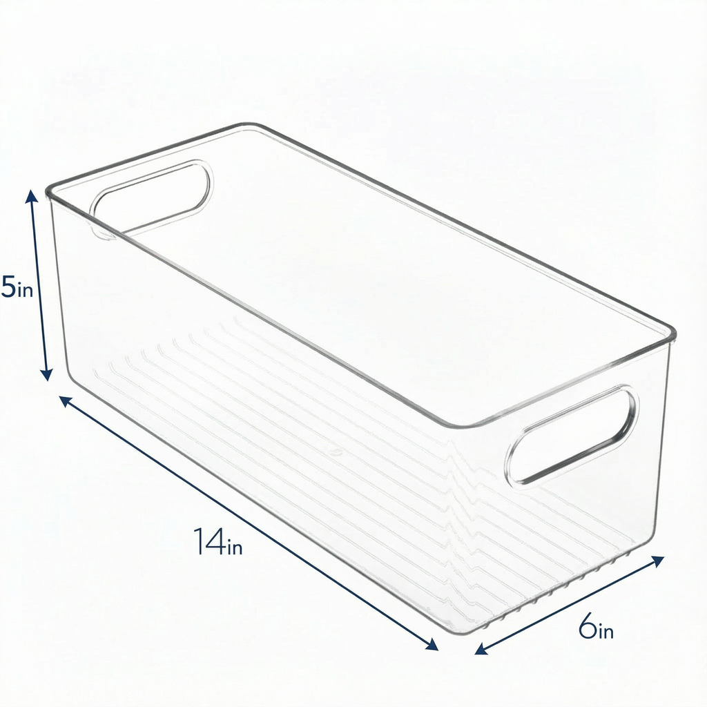 Clear Fridge and Pantry Storage Bins